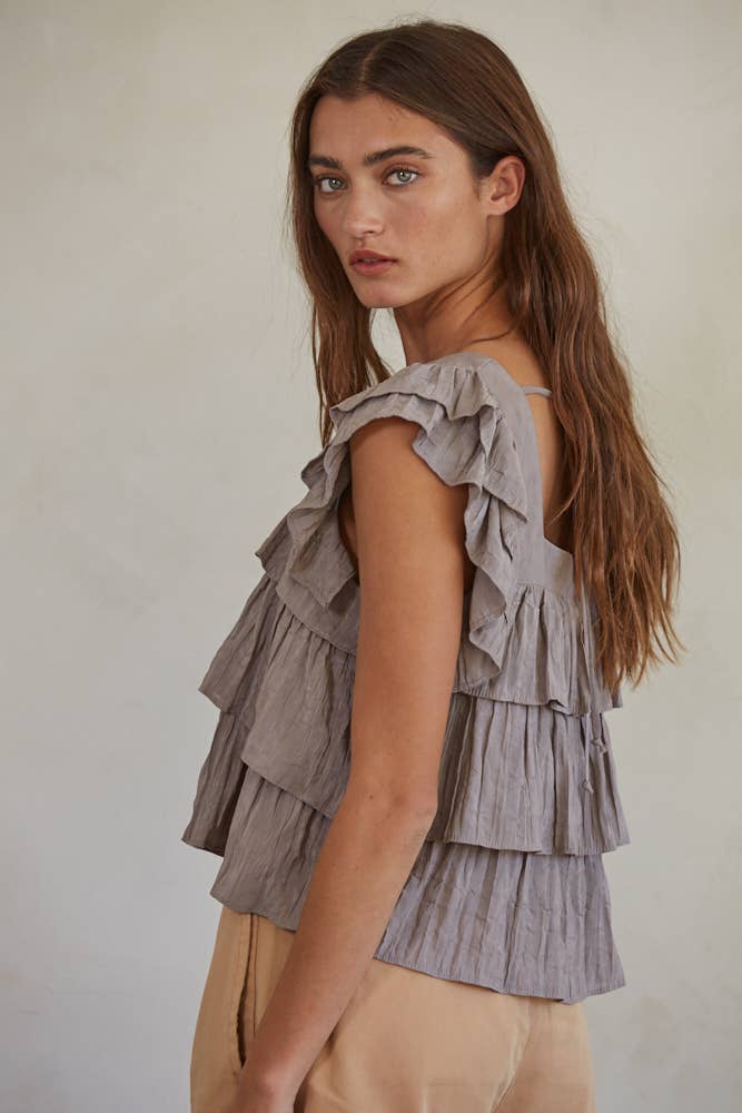 Short Sleeve Layered Top