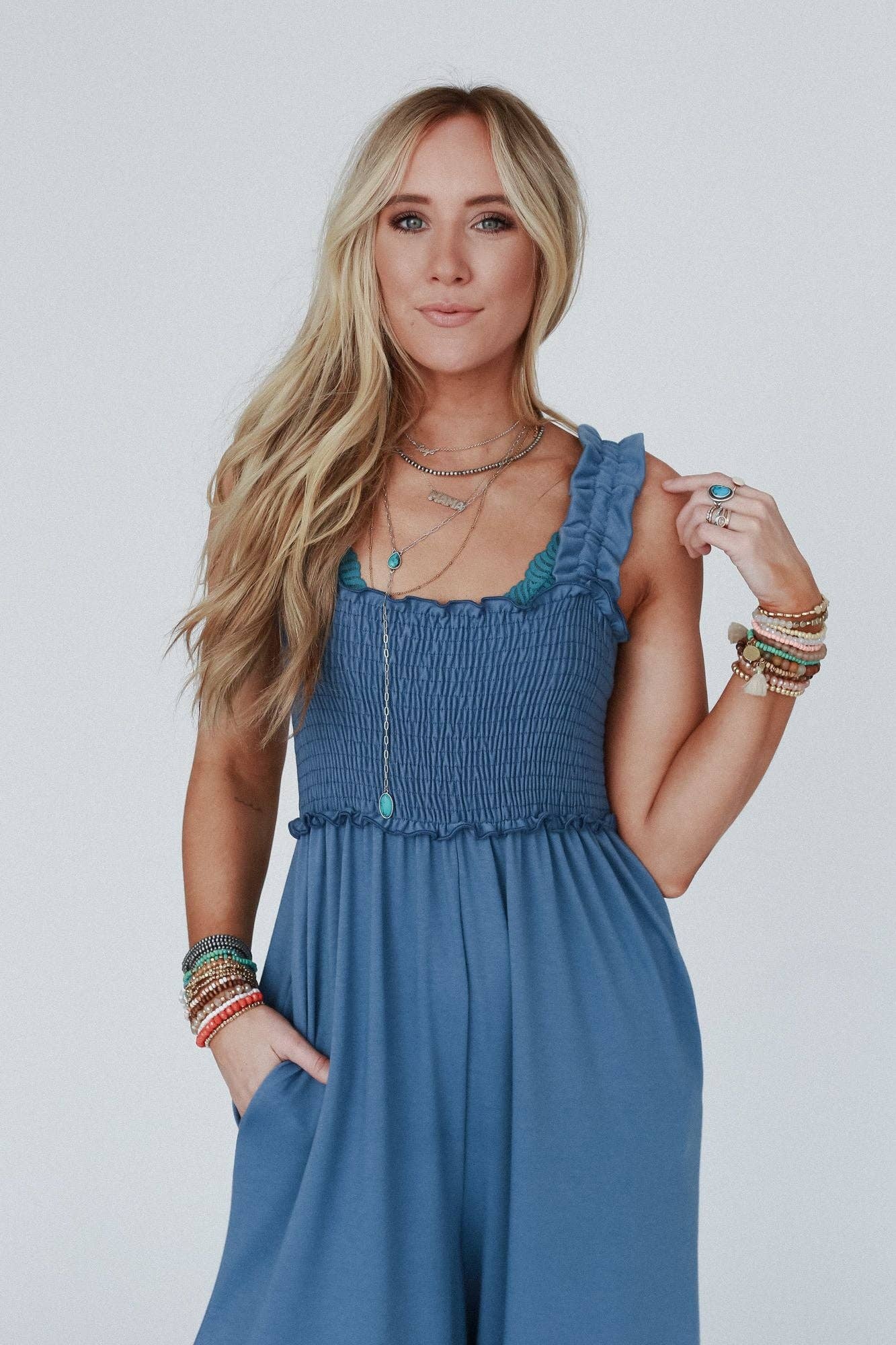 Nothing Compares Smocked Ruffle Jumpsuit