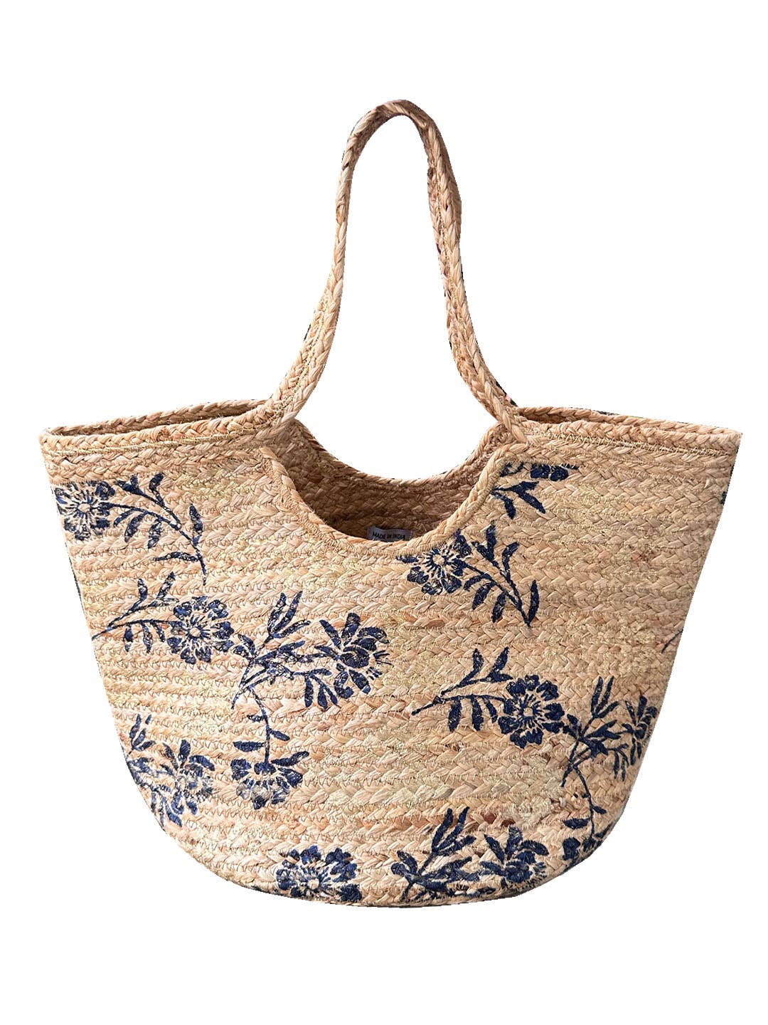 Ladies Floral Themed Jute Tote Bag