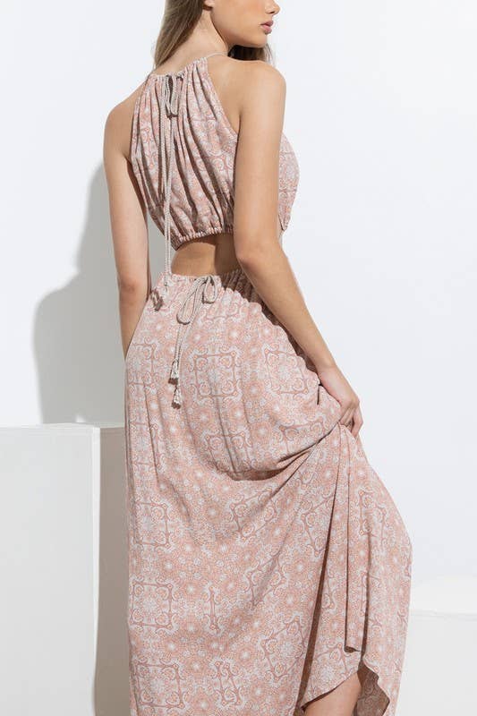 Camila Braid Strap Cross Maxi Dress