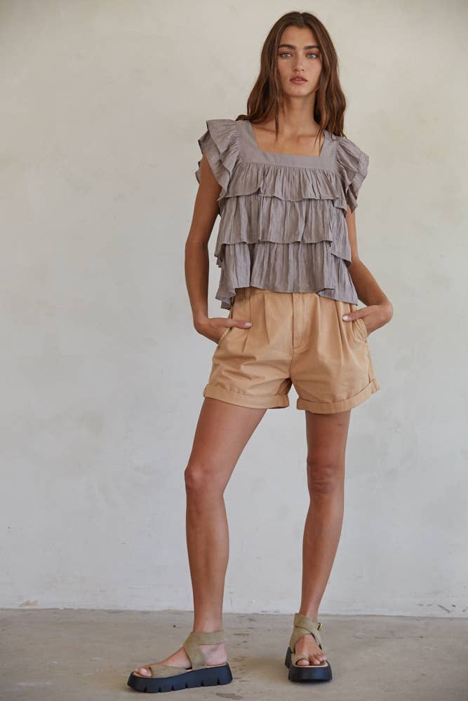 Short Sleeve Layered Top