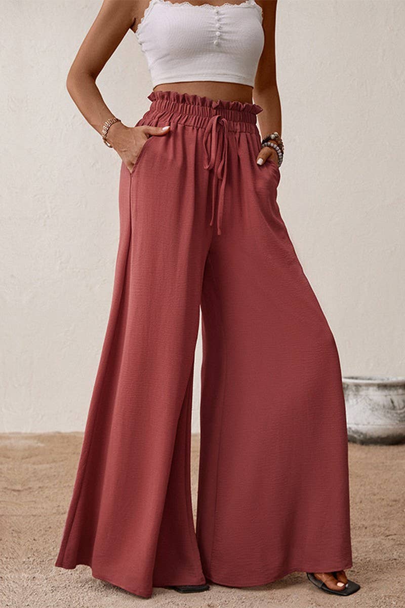 WIDE LEG FLARED PANTS