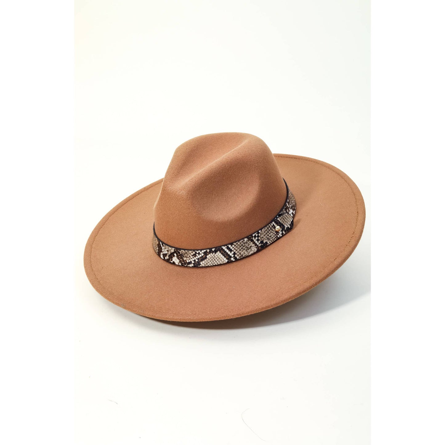 Animal Print Belt Fedora Hat