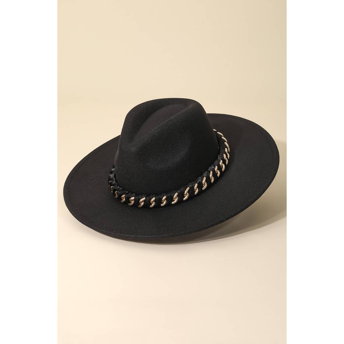 Chain Strap Fedora Fashion Hat