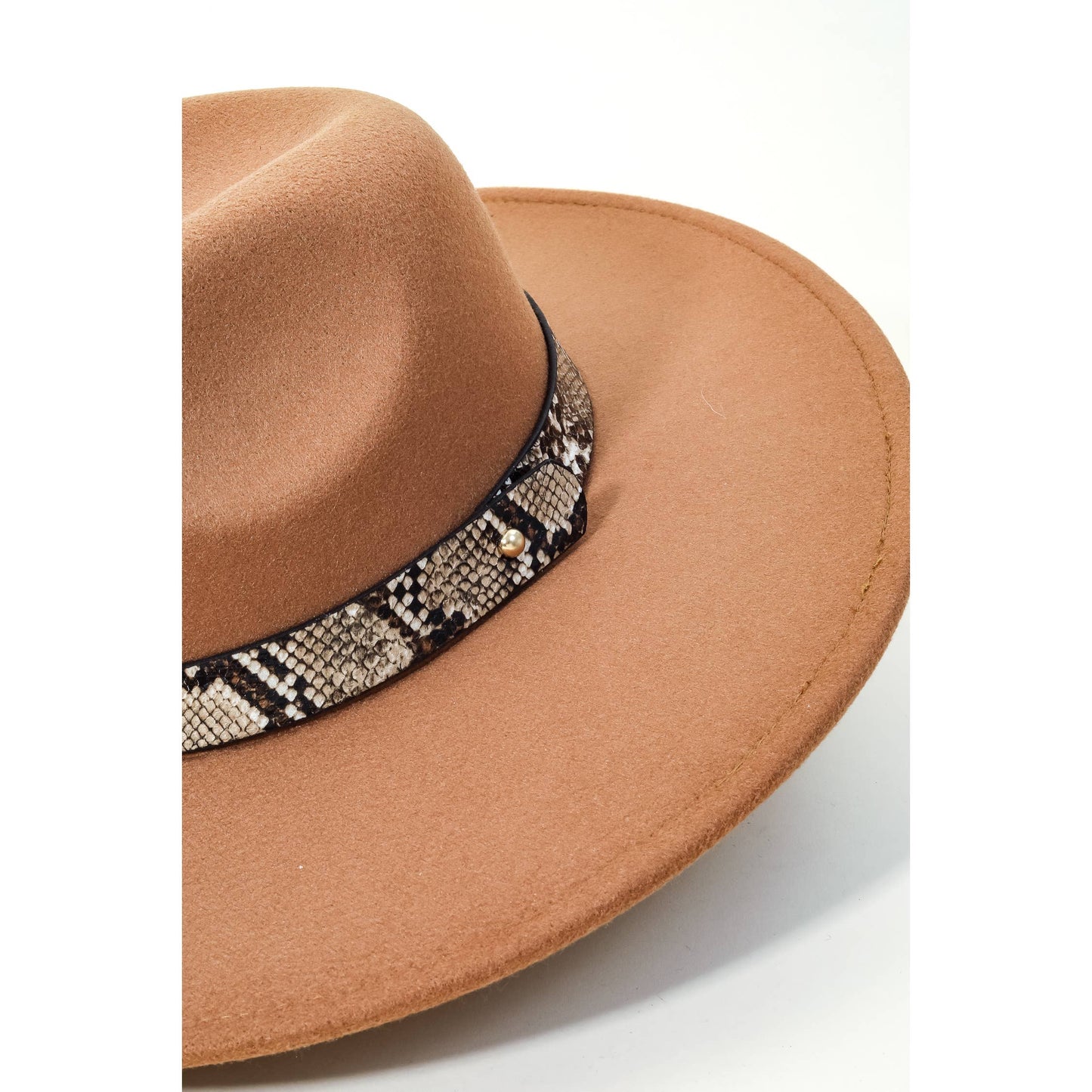 Animal Print Belt Fedora Hat