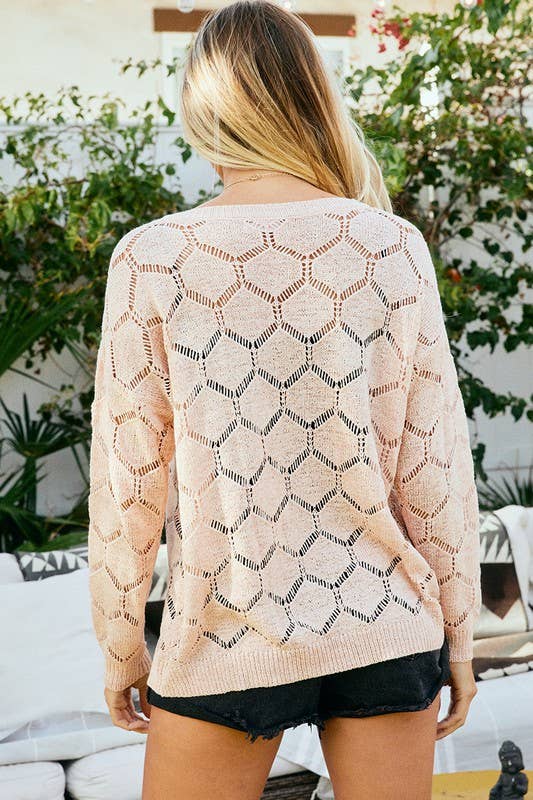 SOLID SHEER SWEATER