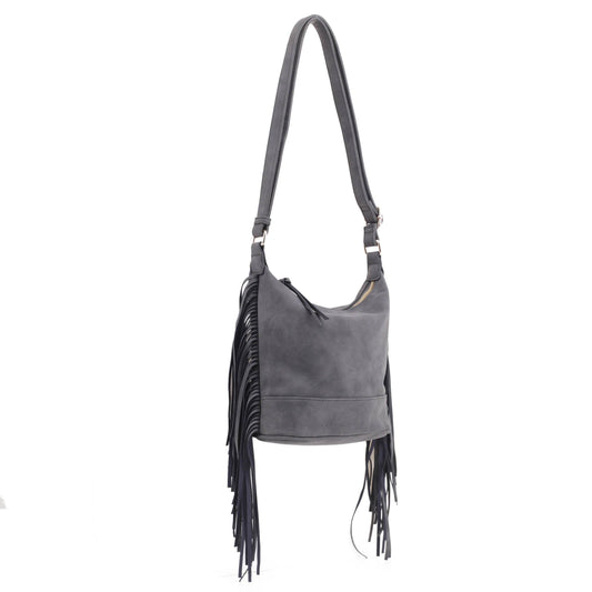 Soft Leather Fringe Crossbody bag