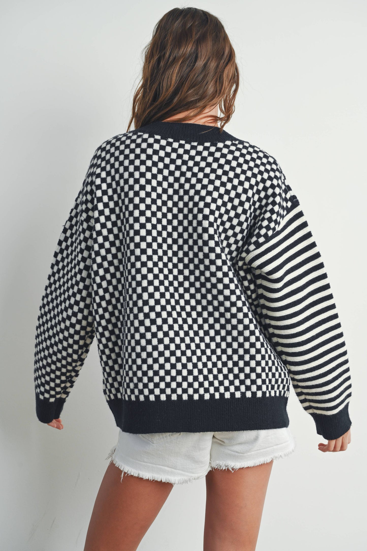 FRENCHY CHECKER SWEATER