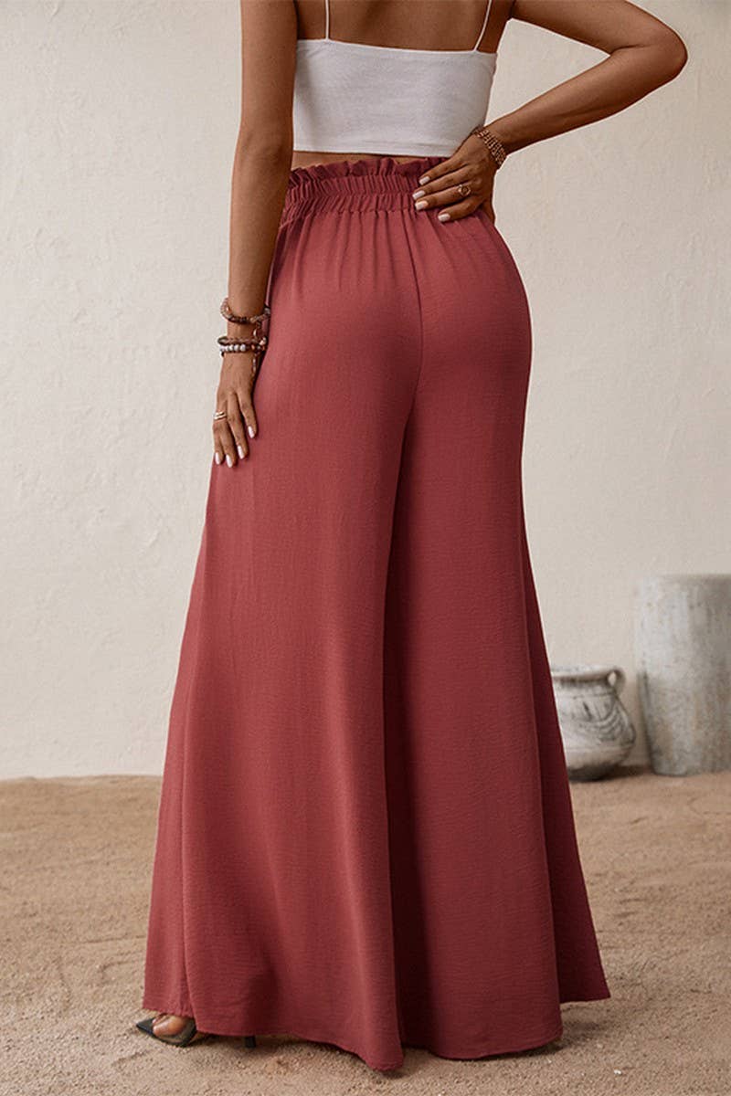 WIDE LEG FLARED PANTS