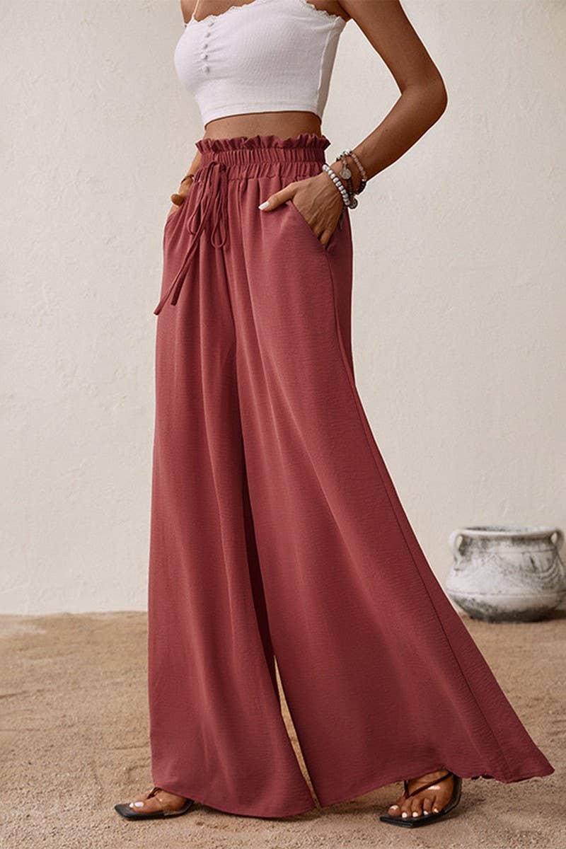 WIDE LEG FLARED PANTS