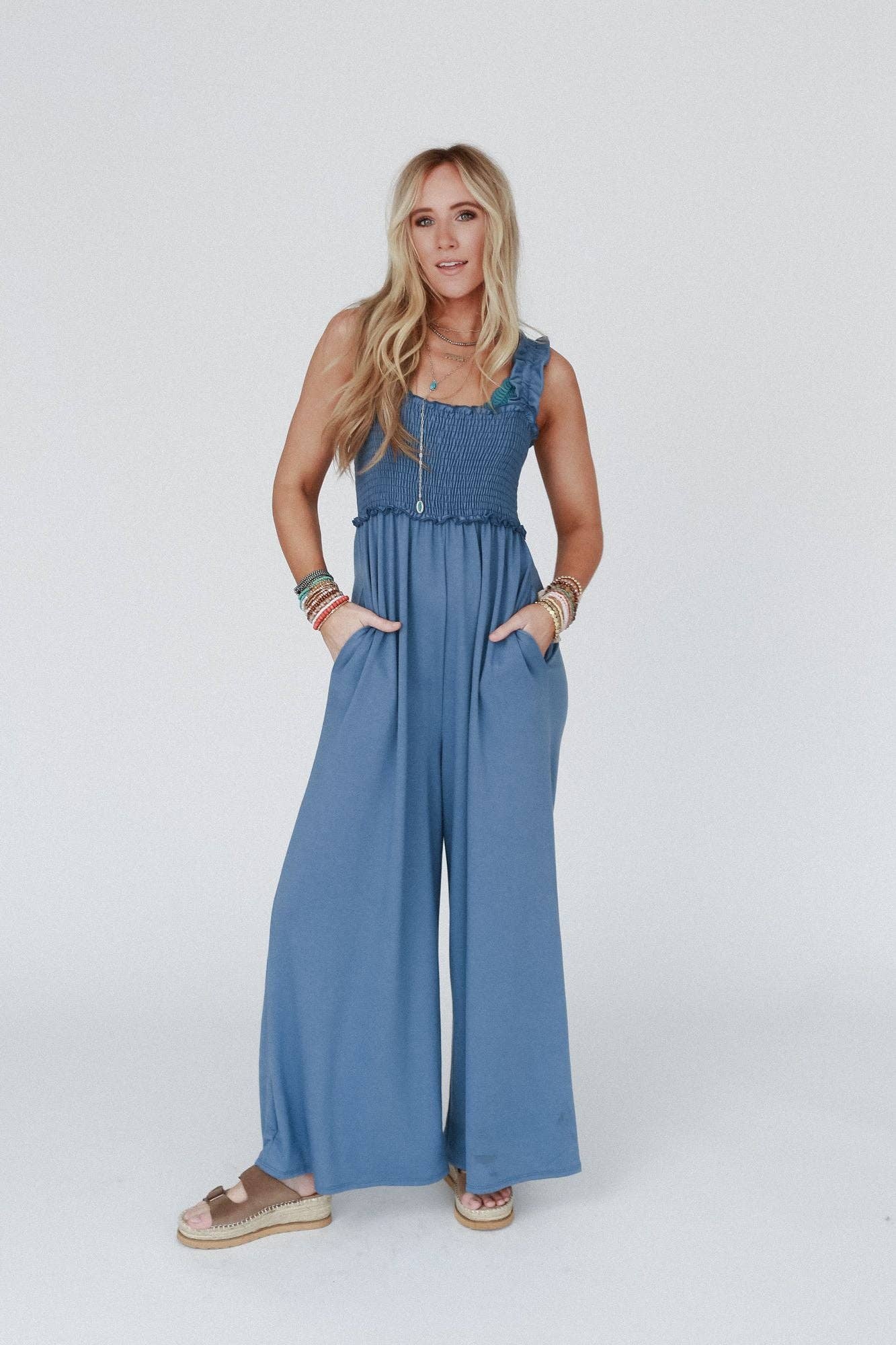 Nothing Compares Smocked Ruffle Jumpsuit