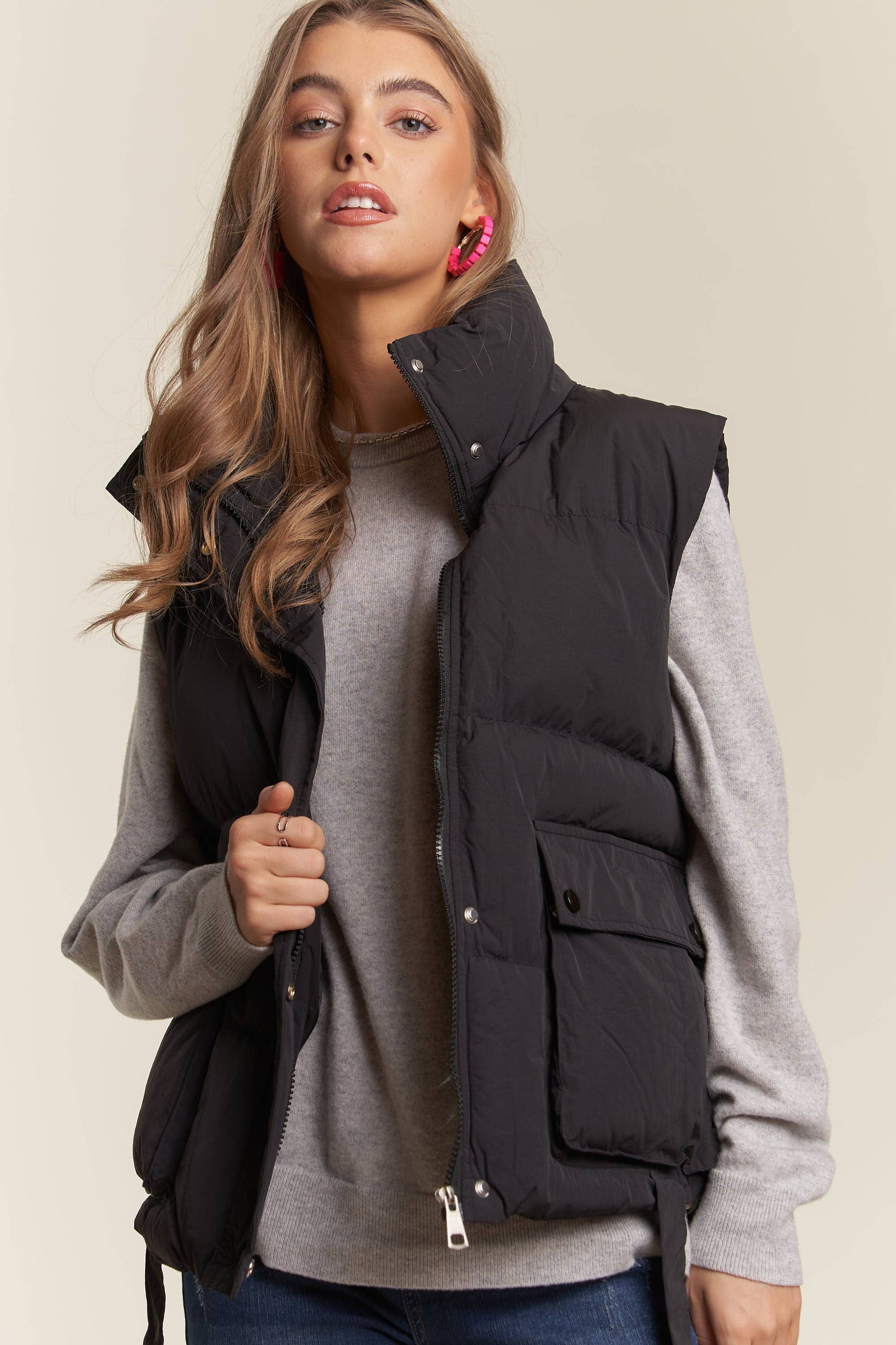 HIGH NECK PUFF VEST