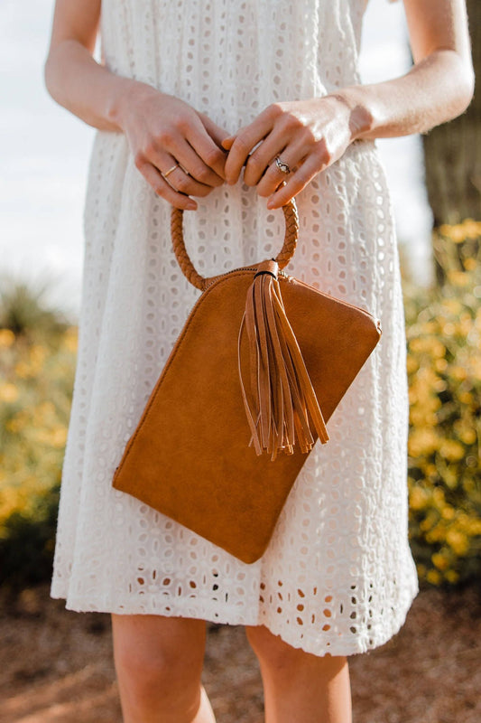 Soft Vegan Leather Wristlet/Clutch